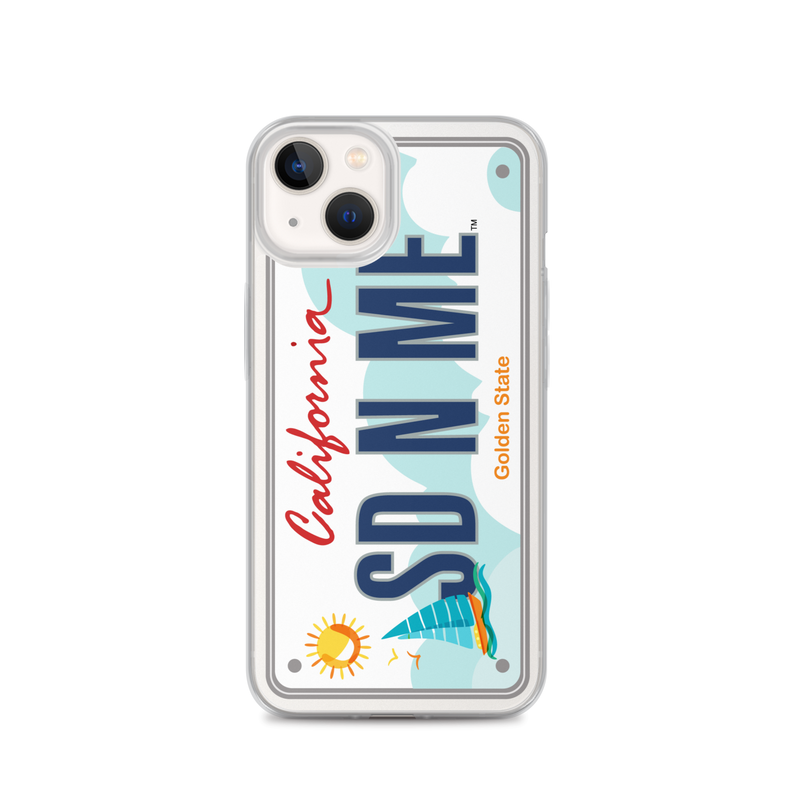 iPhone Case Clear - San Diego License Plate