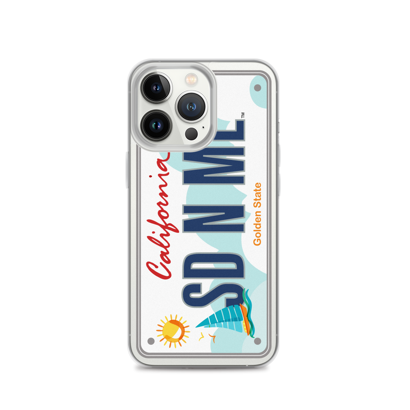 iPhone Case Clear - San Diego License Plate