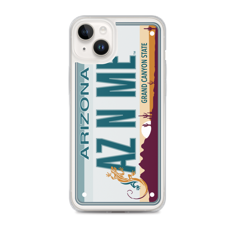 iPhone Case Clear - Arizona License Plate