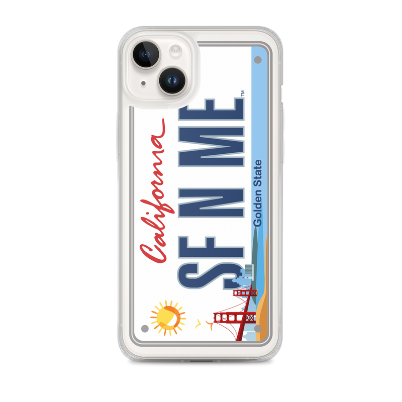 iPhone Case Clear - San Francisco License Plate