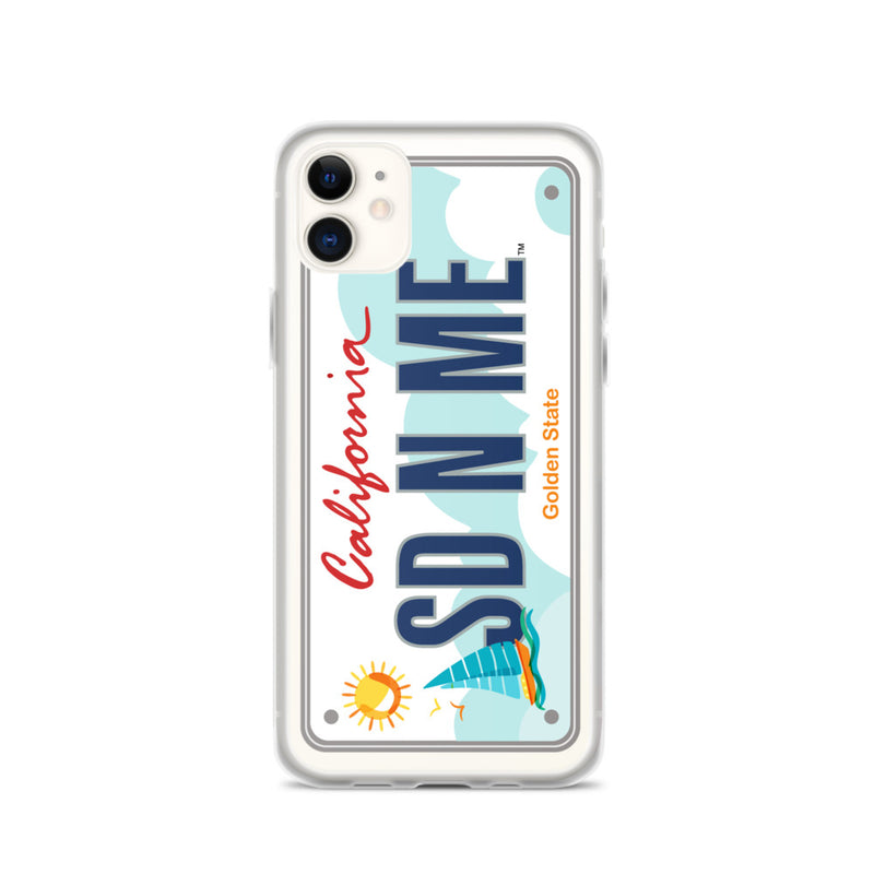 iPhone Case Clear - San Diego License Plate