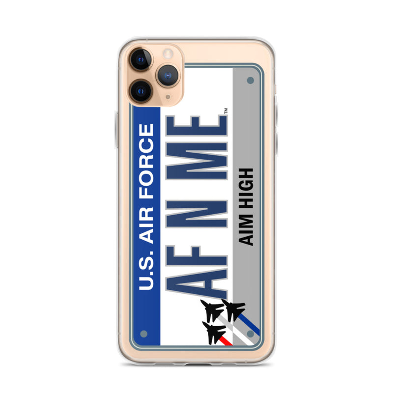 iPhone Case Clear - Air Force License Plate