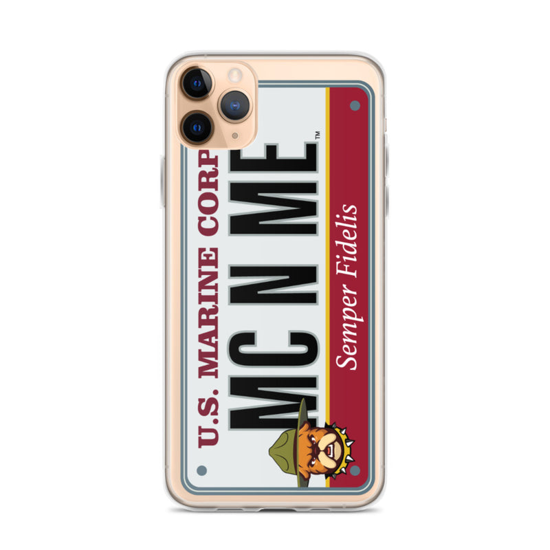 iPhone Case Clear - Marine Corps License Plate