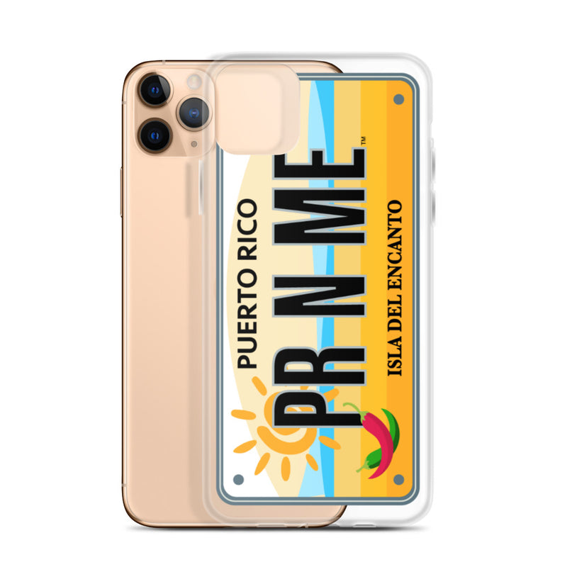 iPhone Case Clear - Puerto Rico License Plate