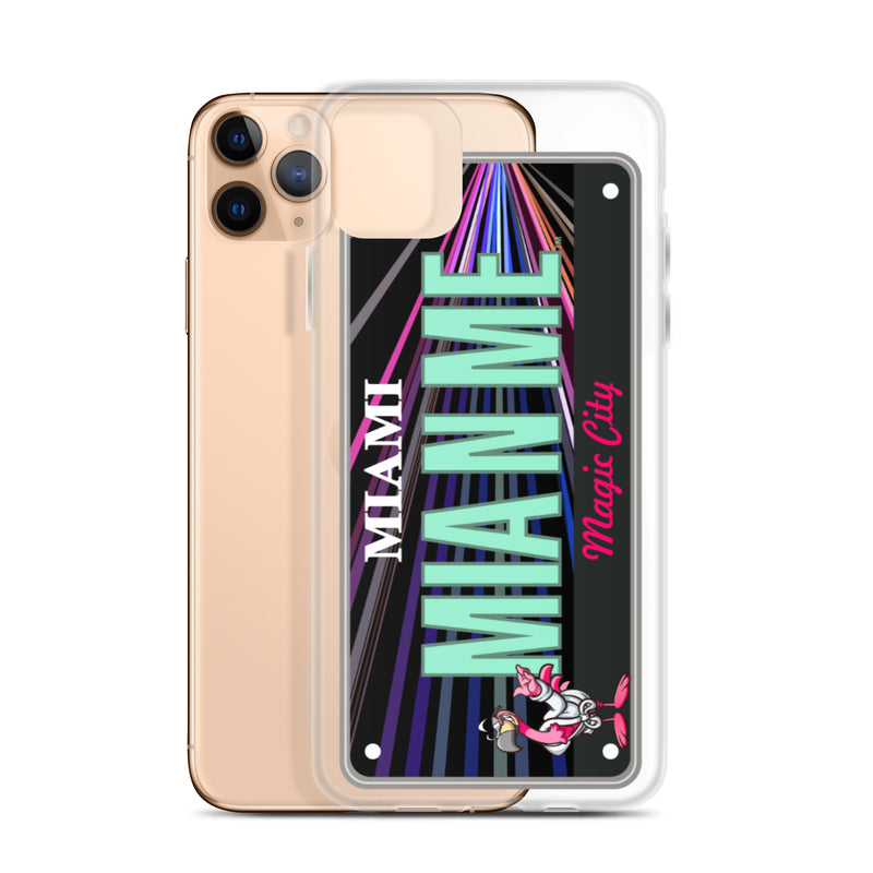 iPhone Case Clear - Miami License Plate