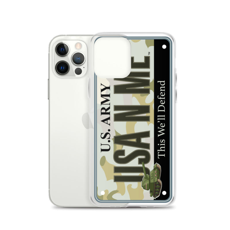 iPhone Case Clear - Army License Plate