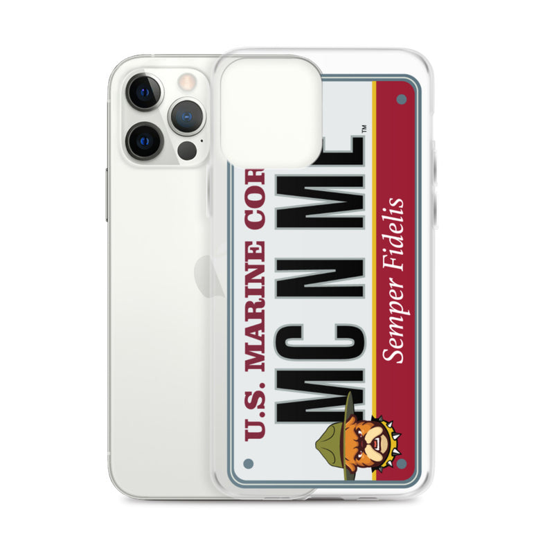 iPhone Case Clear - Marine Corps License Plate