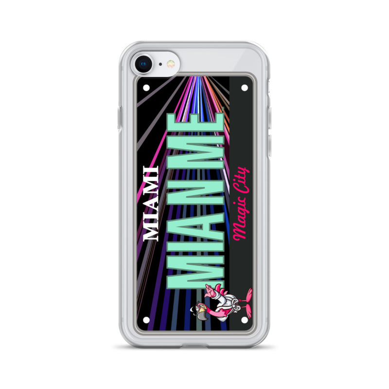 iPhone Case Clear - Miami License Plate