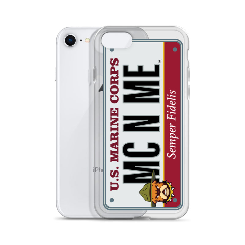 iPhone Case Clear - Marine Corps License Plate