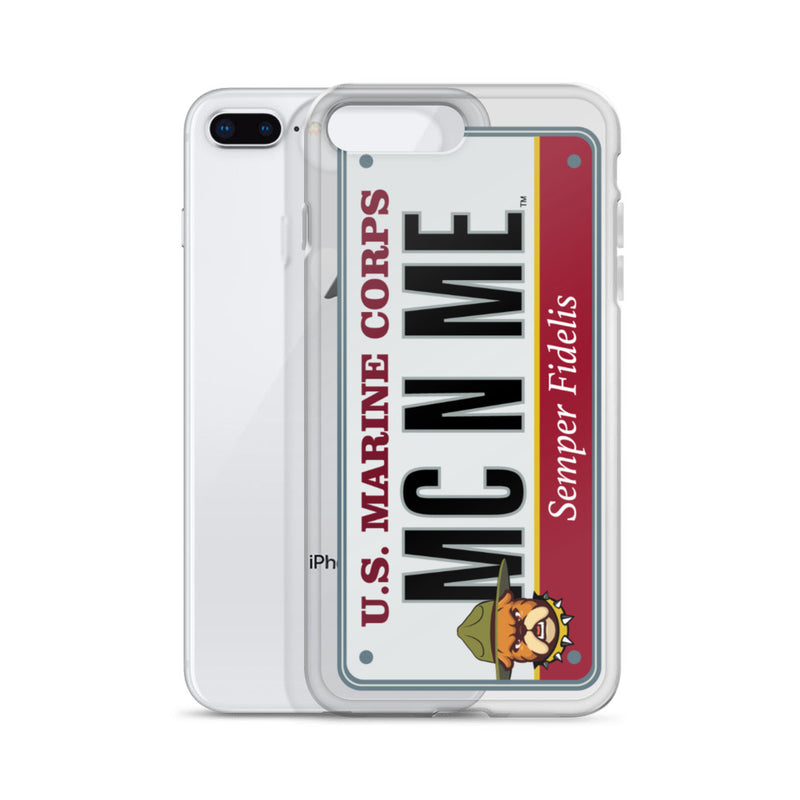 iPhone Case Clear - Marine Corps License Plate