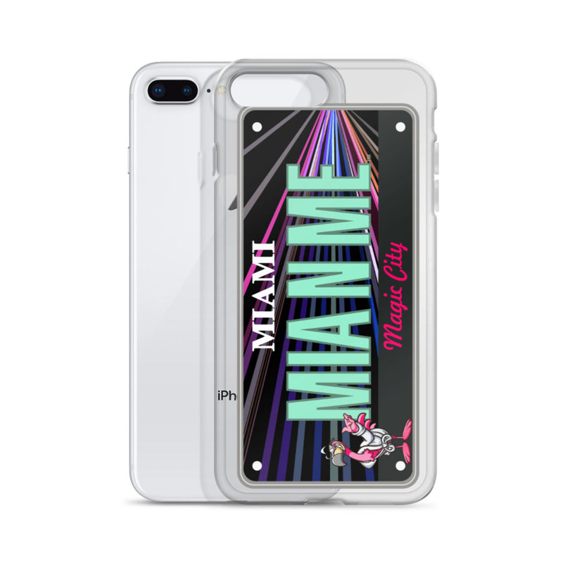 iPhone Case Clear - Miami License Plate