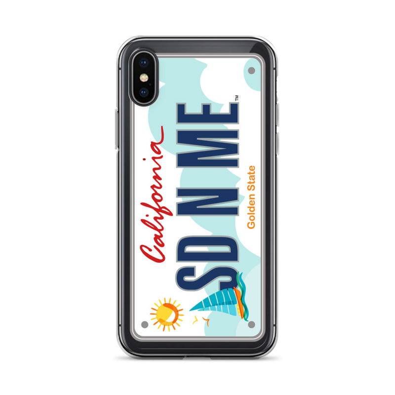 iPhone Case Clear - San Diego License Plate