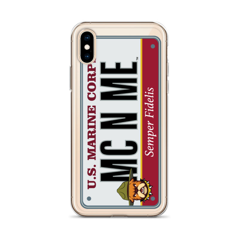 iPhone Case Clear - Marine Corps License Plate