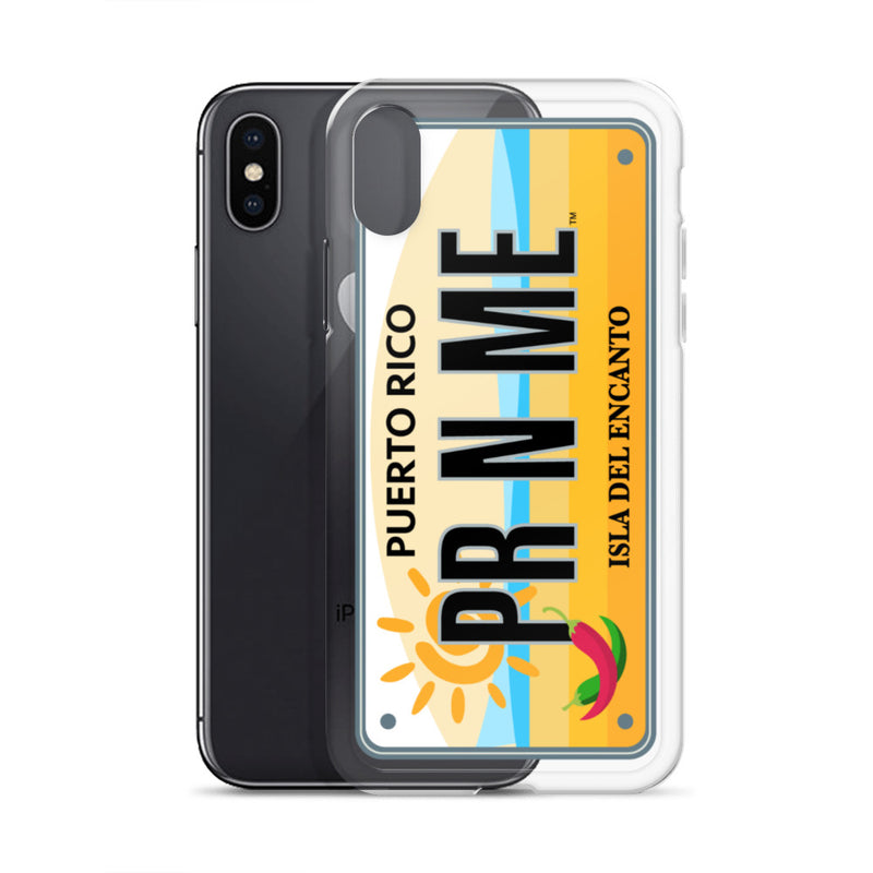 iPhone Case Clear - Puerto Rico License Plate