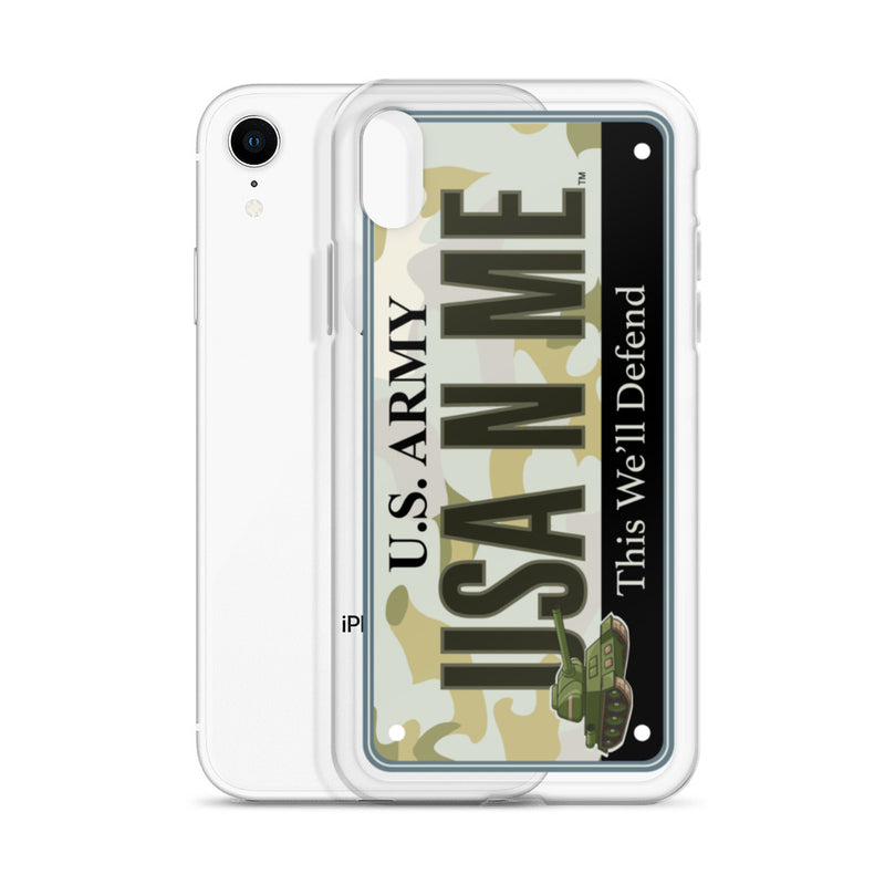 iPhone Case Clear - Army License Plate