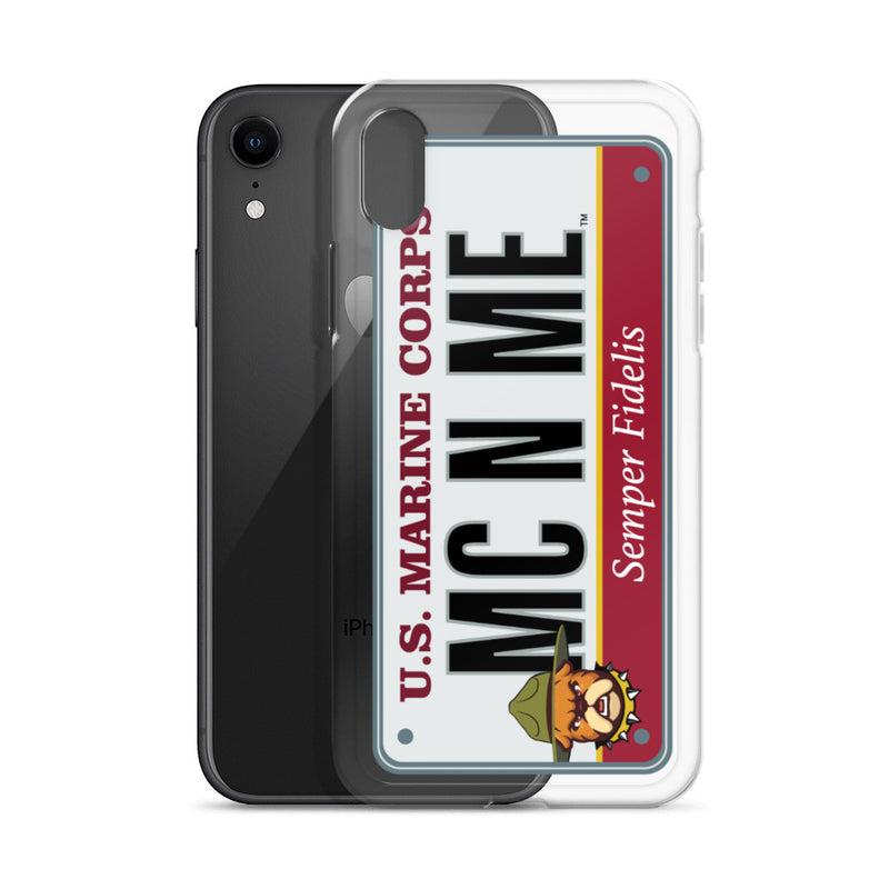 iPhone Case Clear - Marine Corps License Plate