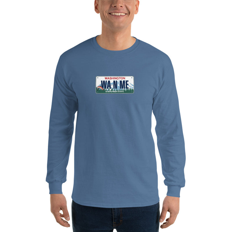 Men’s Long Sleeve Shirt - Washington License Plate