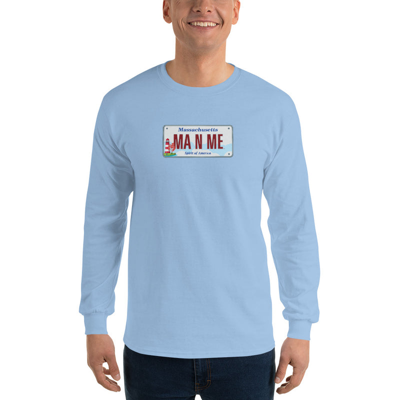 Men’s Long Sleeve Shirt - Massachusetts License Plate