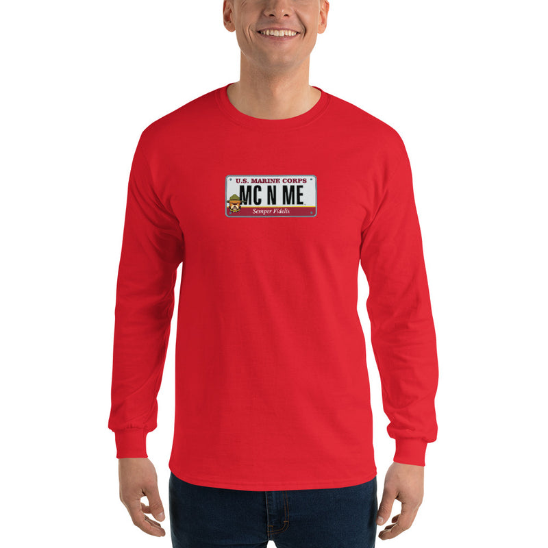 Men’s Long Sleeve Shirt - Marine Corps License Plate