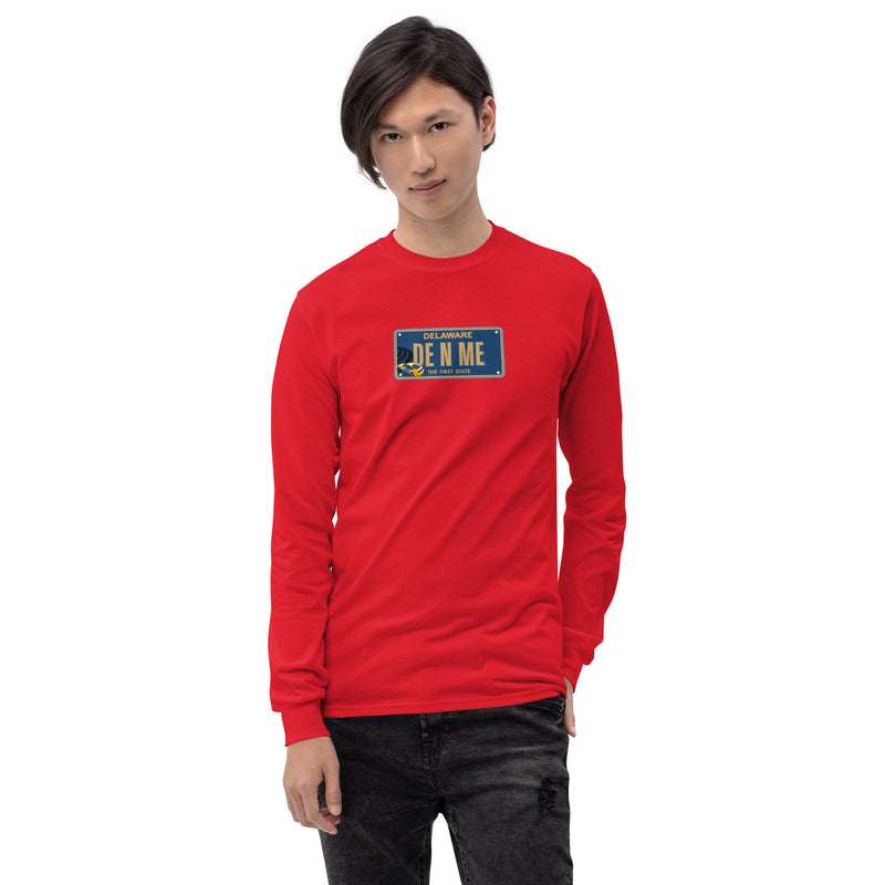 Men’s Long Sleeve Shirt - Delaware License Plate