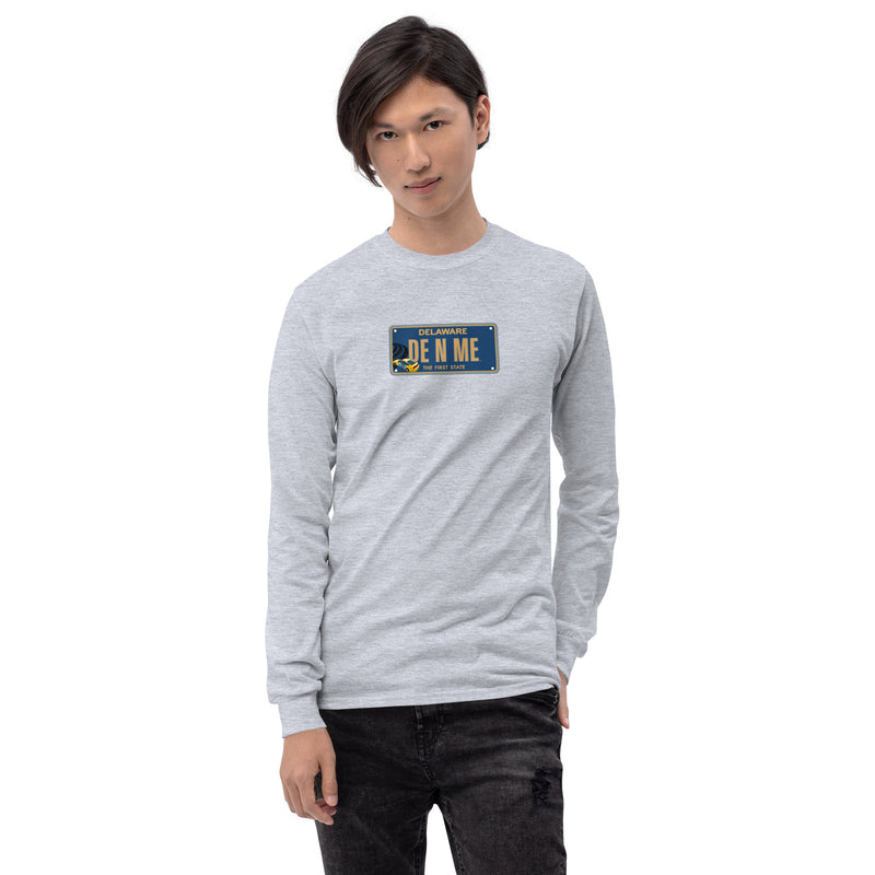 Men’s Long Sleeve Shirt - Delaware License Plate